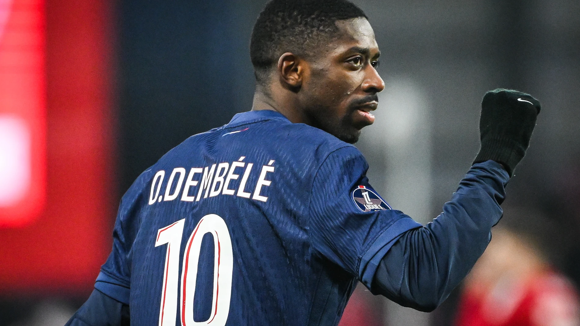 Ousmane DEMBELE of PSG celebrates his goal during the French championship Ligue 1 football match between Stade Brestois (Brest) and Paris Saint-Germain on 1 February 2025 at Francis Le Ble stadium in Brest, France - Photo Matthieu Mirville / DPPIAFP7 01/02/2025 ONLY FOR USE IN SPAIN