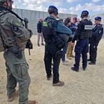 Los primeros trabajos de la Guardia Civil en la franja de Gaza