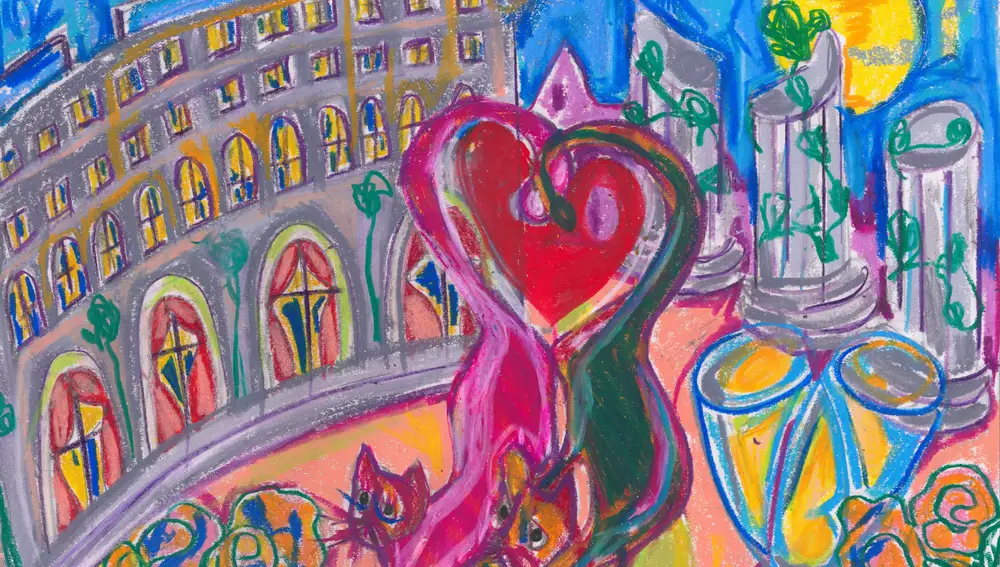 Anantara Palazzo Naiadi San Valentine illustration by Jacopo Bosio