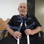 José Antonio Marqués, durante su encierro en el Ayuntamiento de Fabero