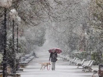 Episodio de tiempo invernal en España. Imagen de archivo Episodio de tiempo invernal en España. Imagen de archivo