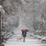 Episodio de tiempo invernal en España. Imagen de archivo