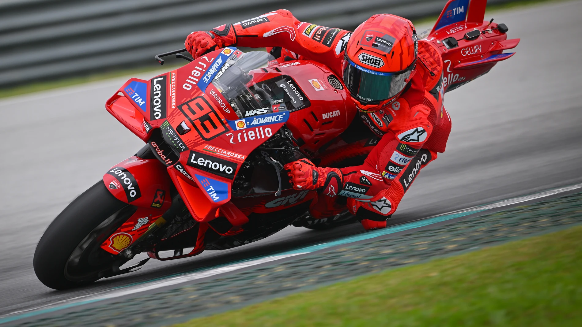 Marc Márquez, en pleno test en Sepang