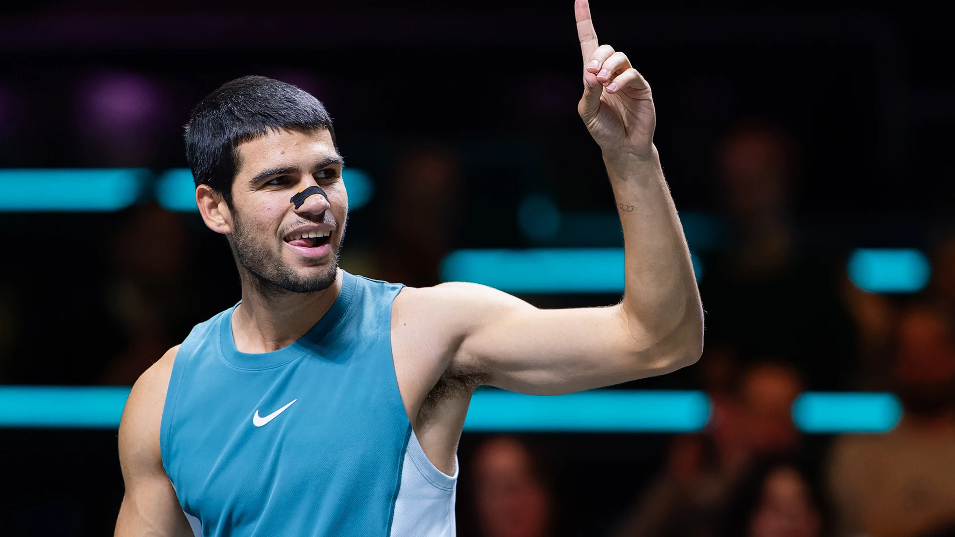 Carlos Alcaraz of Spain in action against Andrea Vavassori of Italy during the ABN AMRO Open 2025, ATP 500 Tennis event on 6 february 2025 in Rotterdam, Netherlands - Photo Joris Verwijst / Orange Pictures / DPPI AFP7 06/02/2025 ONLY FOR USE IN SPAIN
