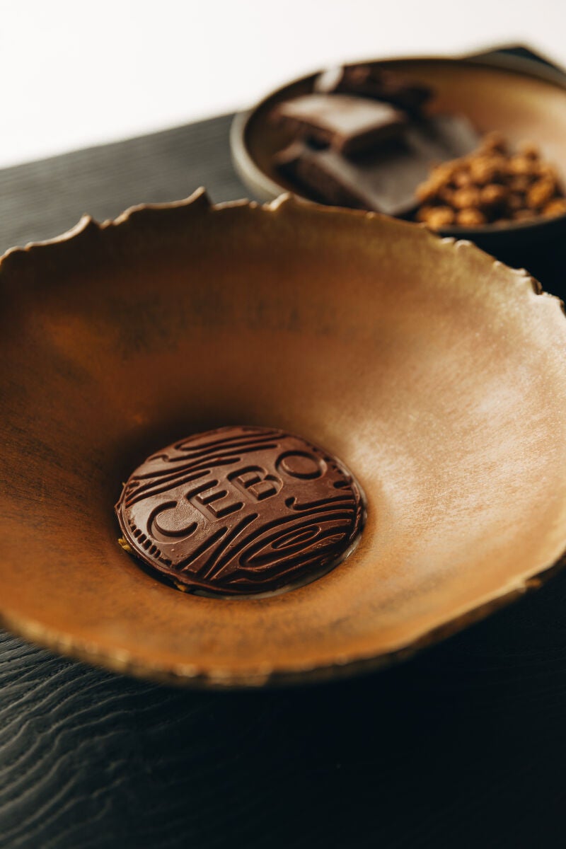 Chocolate de origen con chufa levantina del Restaurante Cebo