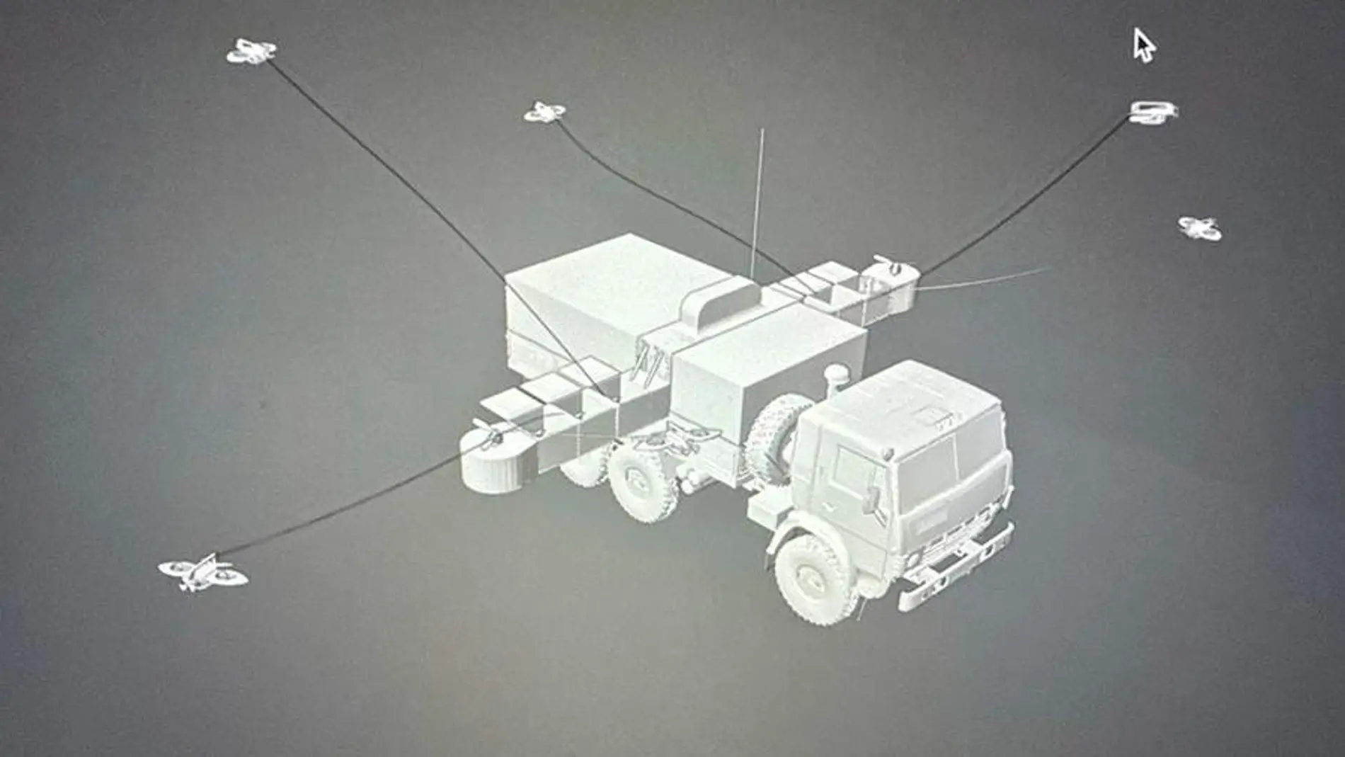 Cerberus, el camión nodriza con enjambres de drones con fibra óptica que Rusia está desarrollando.