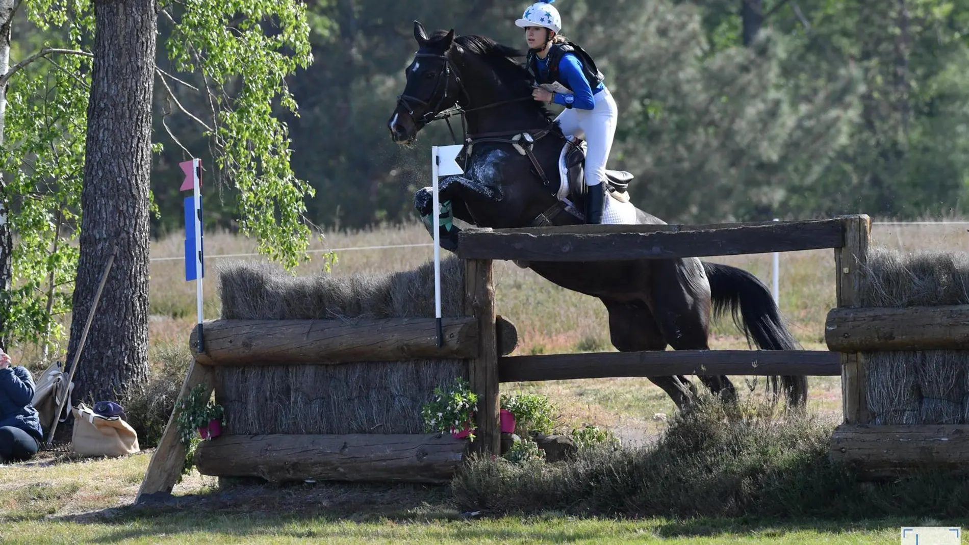 Blanca Lavandeira, en pleno salto