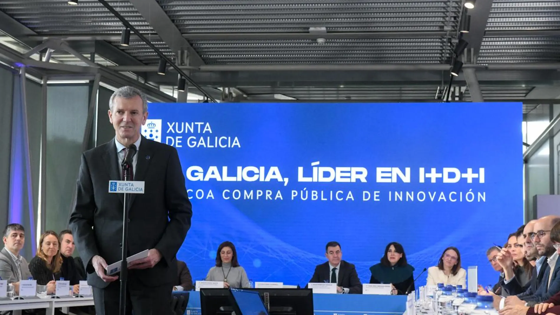 Alfonso Rueda, hoy, durante la Comisión Interdepartamental de I+D+i.