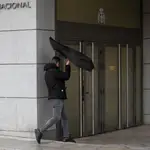 El acusado, Manuel Blanco Vela, a su llegada a la Audiencia Nacional