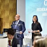 Mauricio Silva y Paula Solanas, en la gala de la Federación Hípica Aragonesa