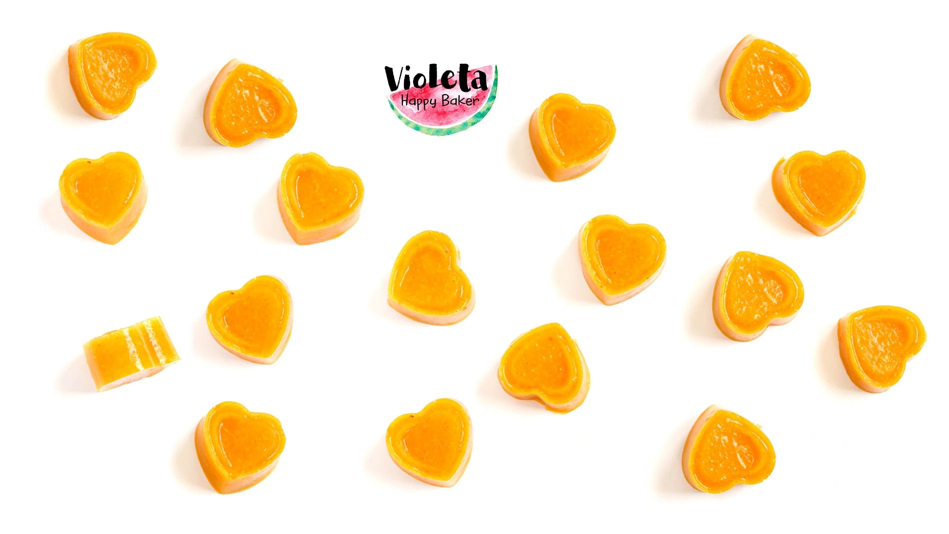 Gominolas de limón con forma de corazón