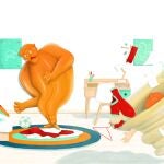 Una de las ilustraciones de Iván Harón para el libro de Nahir Gutiérrez