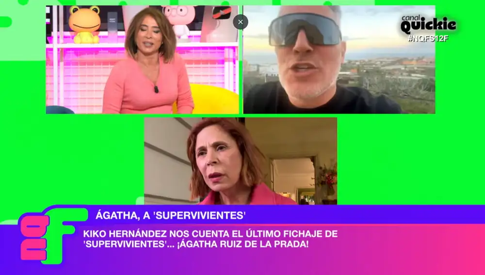 Kiko Hernández cuenta en "Ni que fuéramos Shhh" que Ágatha Ruiz de la Prada irá a "Supervivientes"