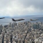 Dos cazas F-35 y dos F-15 israelíes sobrevuelan Beirut en medio del funeral por Nasralá