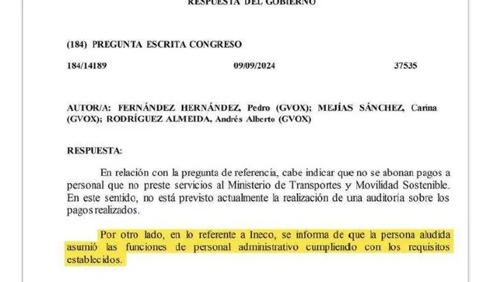 Respuesta Congreso