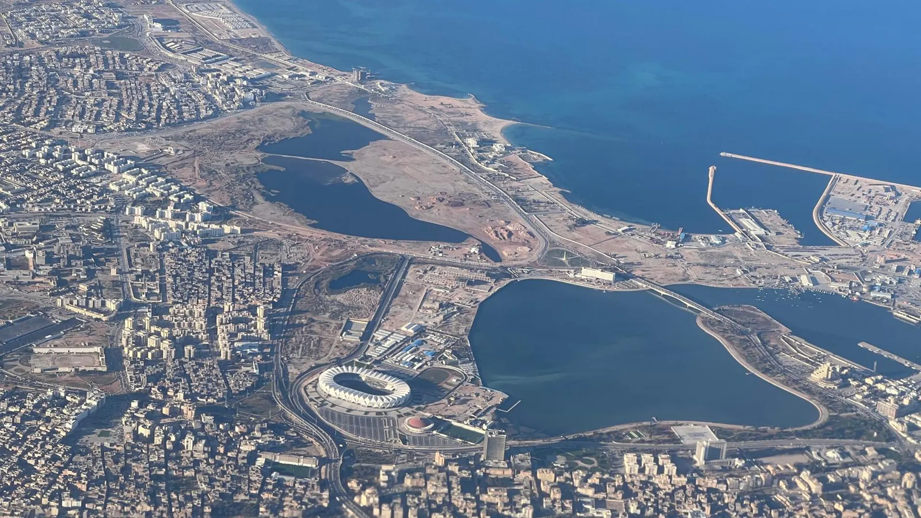 Vista aérea de Bengasi, Libia