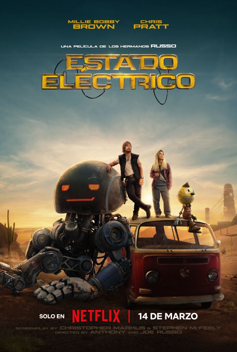 Cartel oficial del estreno de la película "Estado eléctrico"