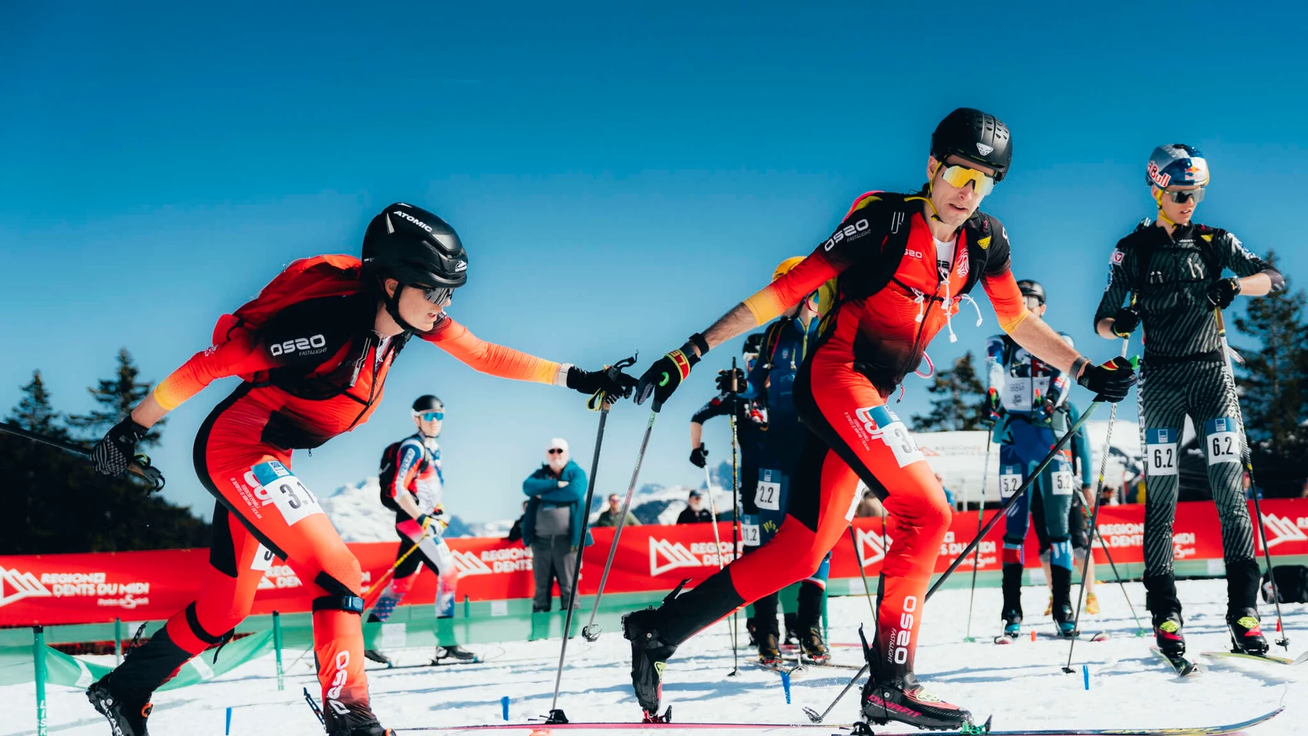 Ana Alonso y Oriol Cardona en los Mundiales de esquí de montaña de Suiza 2025 REMITIDA / HANDOUT por FEDME Fotografía remitida a medios de comunicación exclusivamente para ilustrar la noticia a la que hace referencia la imagen, y citando la procedencia de la imagen en la firma 03/03/2025