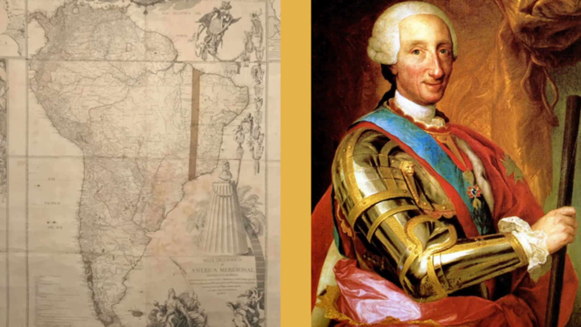Mapa de América del Sur que el rey Carlos III prohibió por ser perfecto