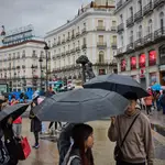 Lluvia en Madrid.
