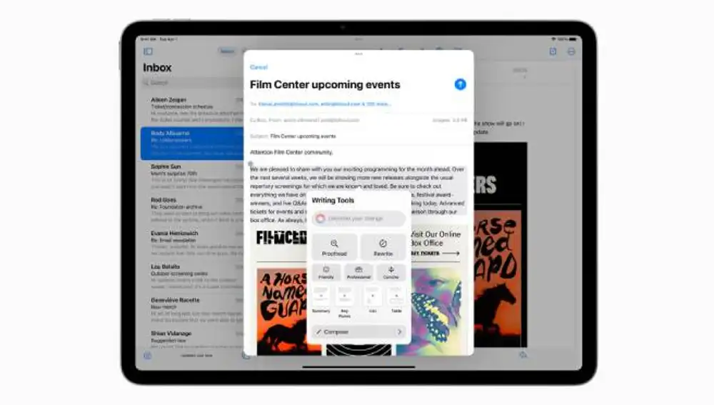 Herramientas de escritura en el nuevo Apple Air.