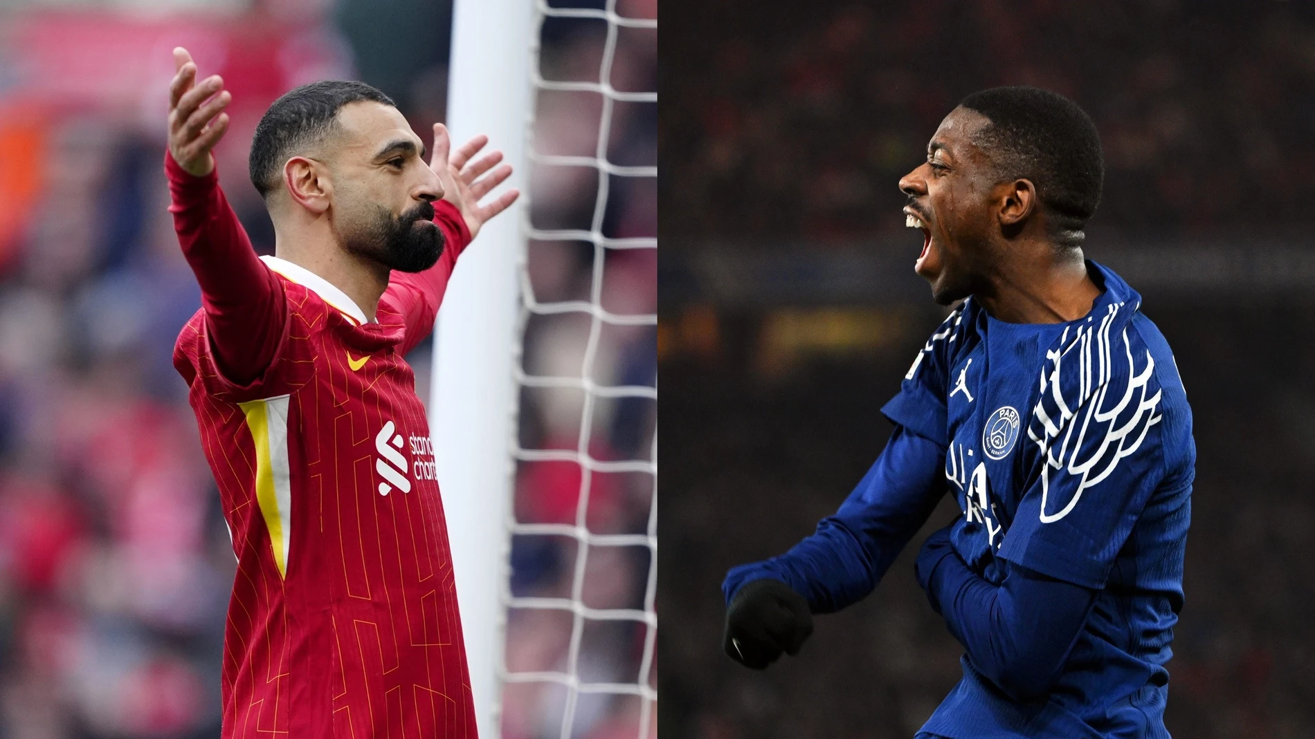 Mohamed Salah (Liverpool) y Ousmane Dembélé (Paris Saint-Germain).EUROPA PRESS04/03/2025