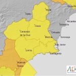 El aviso amarillo por lluvias comenzará en la Región a medianoche