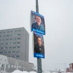 Carteles electorales de los candidatos en Nuuk, la capital de Groenlandia
