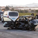 Un conductor fallecido en accidente con 4 coches implicados en la A-30 en Alhama de Murcia