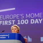 EU Commission President Ursula von der Leyen ahead of the first 100 days of her second term