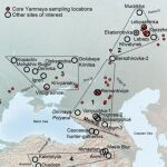 En rojo los sitios en los que habitaron los Yamna y sus viajes por Eurasia