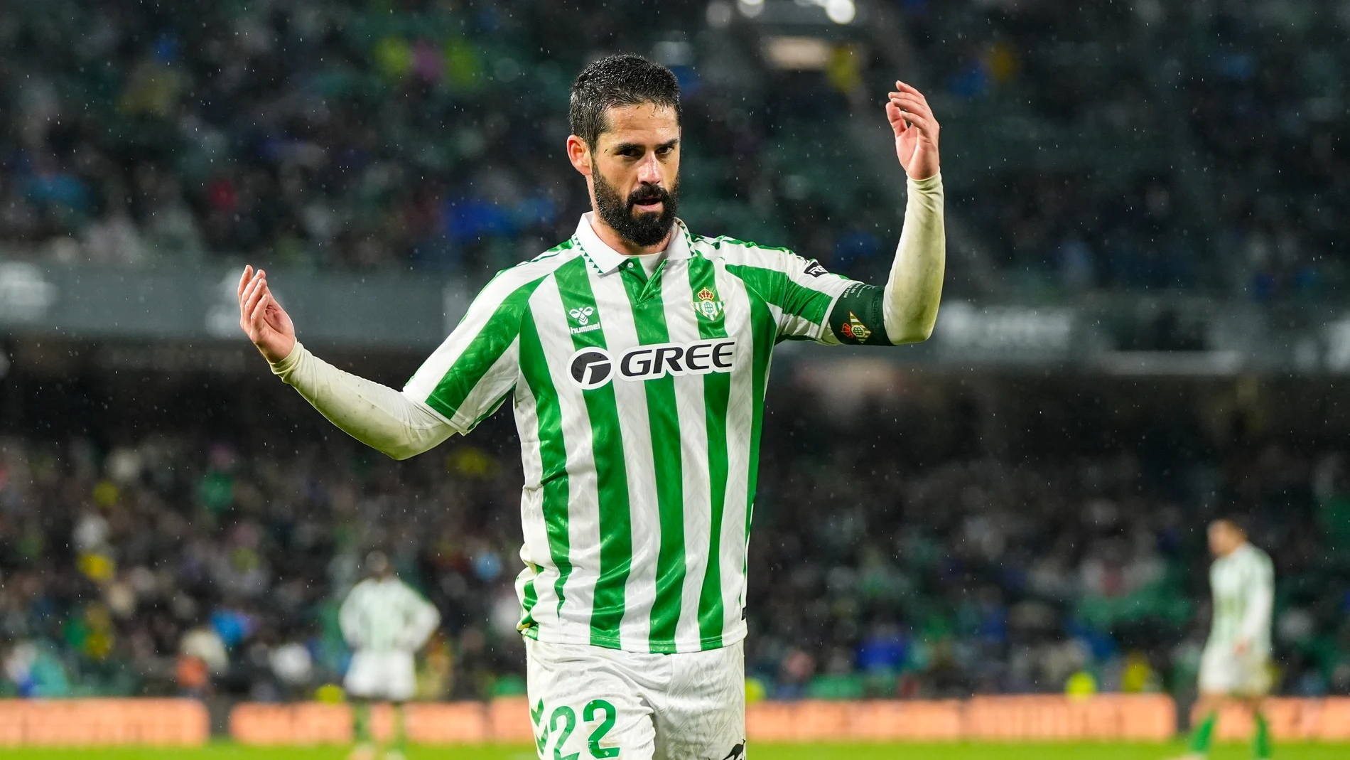 Francisco 'Isco' Alarcon of Real Betis gestures during the Spanish league, LaLiga EA Sports, football match played between Real Betis and UD Las Palmas at Benito Villamarin stadium on March 9, 2025, in Sevilla, Spain. AFP7 09/03/2025 ONLY FOR USE IN SPAIN