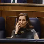 La ministra de Sanidad, Mónica García, durante una sesión de control al Gobierno en el Congreso de los Diputados