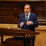 El conseller de Justicia y Calidad Democrática, Ramon Espadaler, durante una intervención en el Parlament