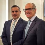 Javier Iglesias y Antonio Labrador, tras presentar la Estrategia de Empleo de la Diputación de Salamanca