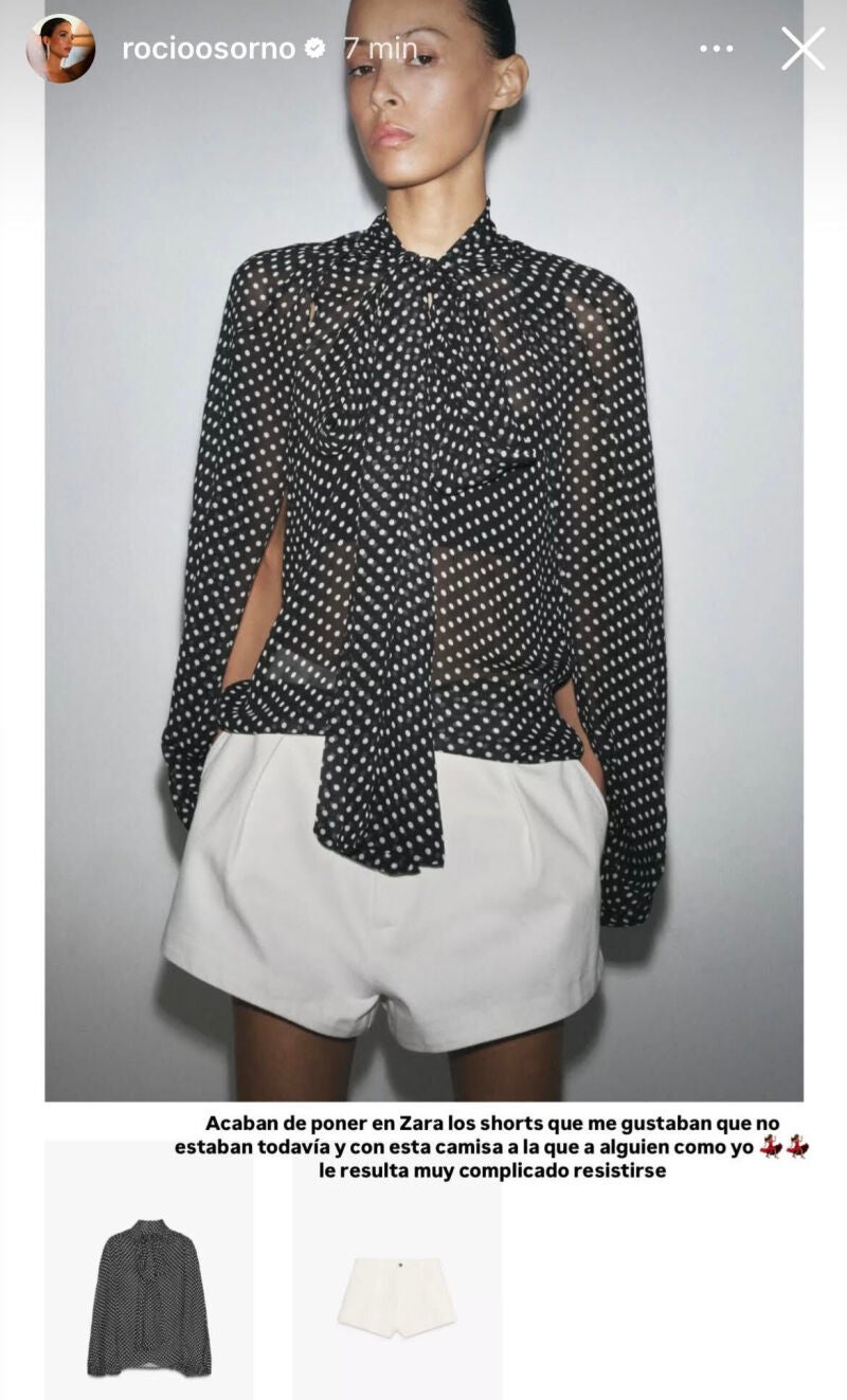 Blusa lunares de Zara.