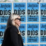 La exmujer de Maradona, Veronica Ojeda, a su llegada al juicio contra el equipo sanitario que cuidaba de Maradona