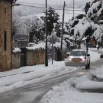 Nieve en la localidad soriana de Abéjar