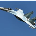 Un SU-35 ruso en vuelo