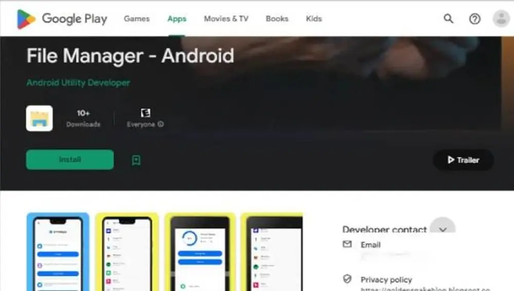 Una de las apps con KoSpy en Google Play Store.