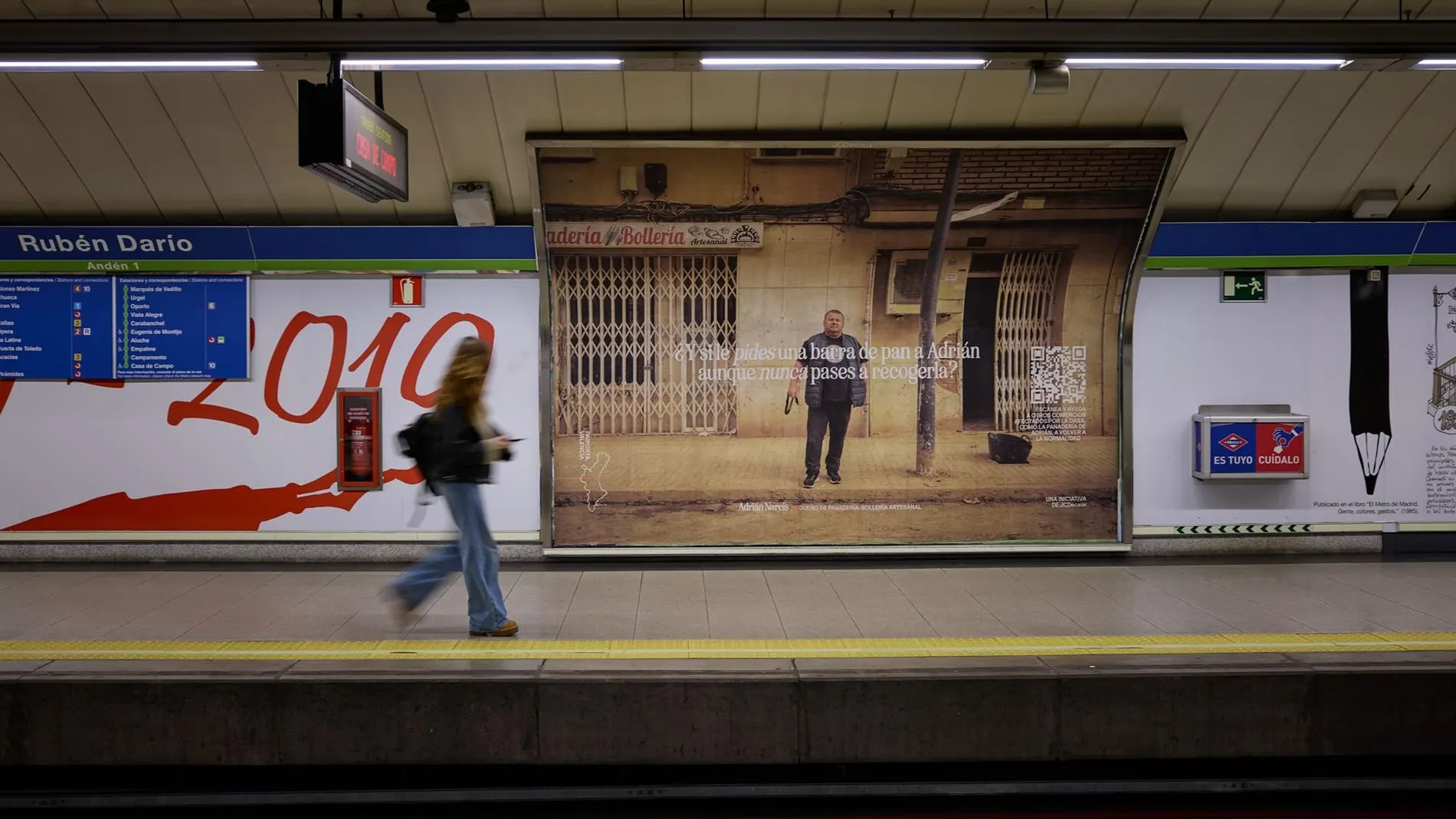 Una campaña en el Metro de Madrid visibiliza las historias de los comercios arrasados por la Dana en Valencia