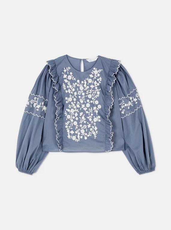 Blusa volantes.