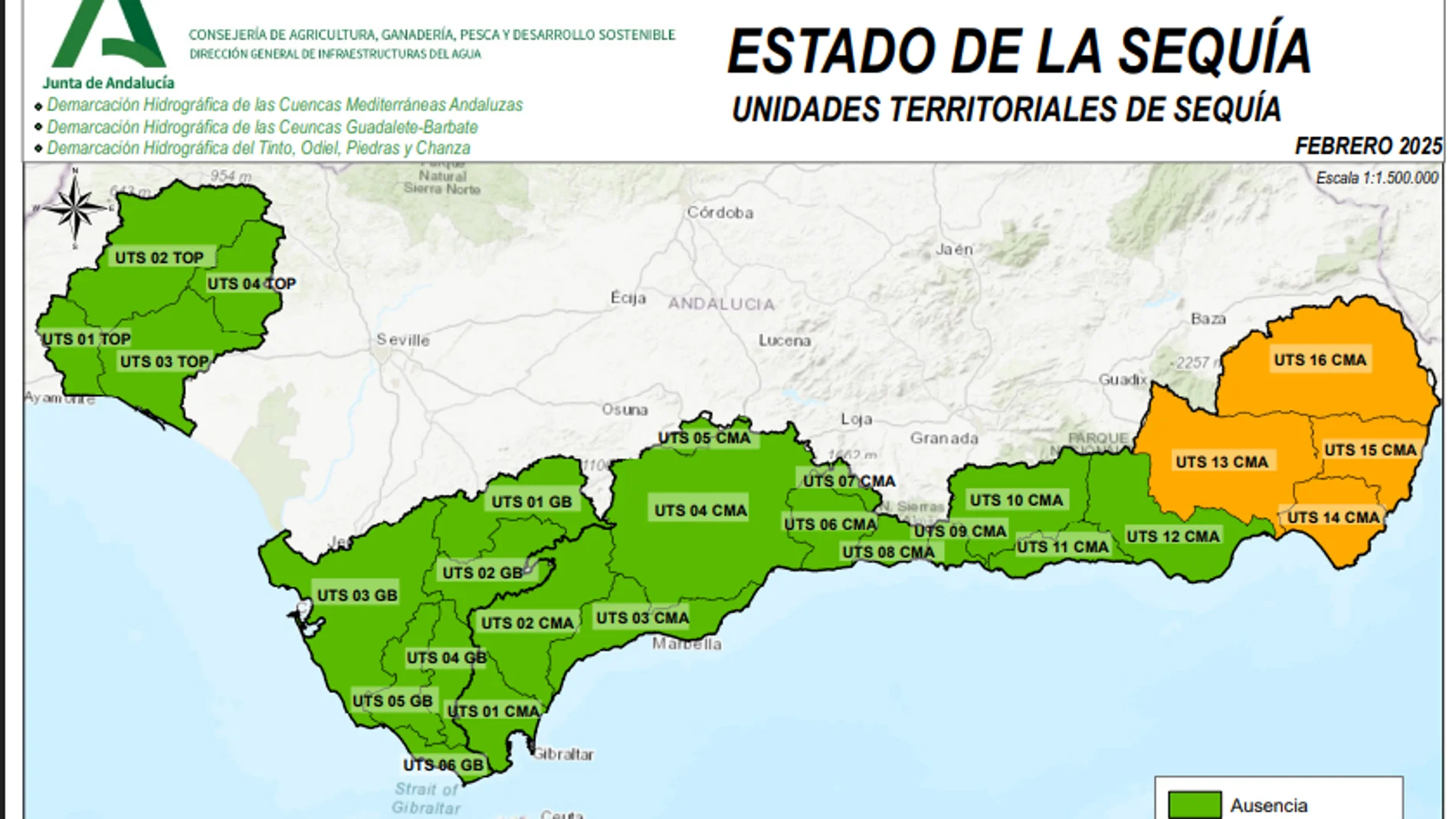 Andalucía reduce ya la declaración de sequía a la provincia de Almería