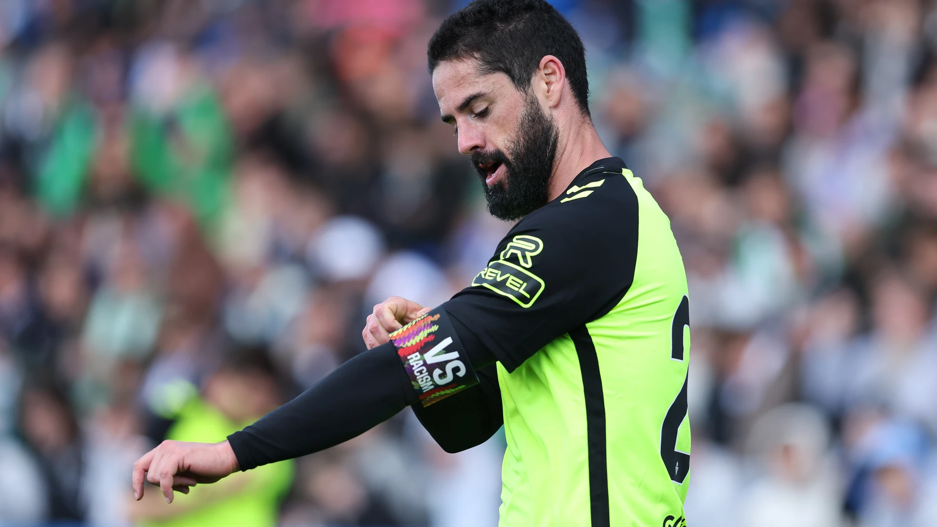 Francisco 'Isco' Alarcon of Real Betis looks on during the Spanish league, LaLiga EA Sports, football match played between CD Leganes and Real Betis Balompie at Butarque stadium on March 16, 2025, in Leganes, Spain. AFP7 16/03/2025 ONLY FOR USE IN SPAIN