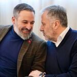 Santiago Abascal junto con Carlos Pollán en el encuentro celebrado en Valladolid