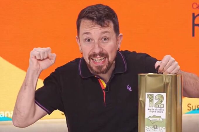 Indignación en X por el aceite promocionado por Pablo Iglesias, dos euros más caro que en el supermercado
