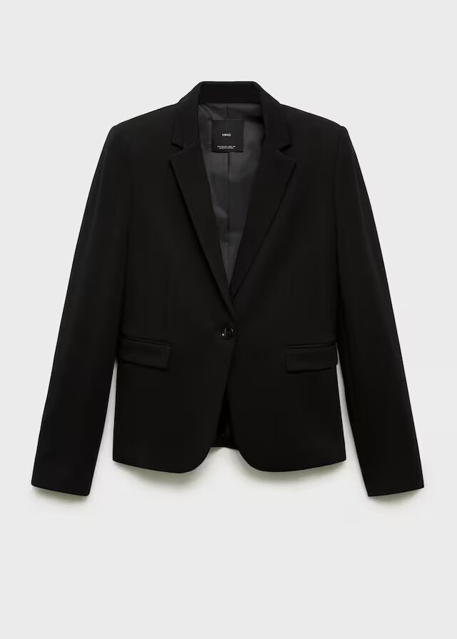 Blazer traje bolsillos.