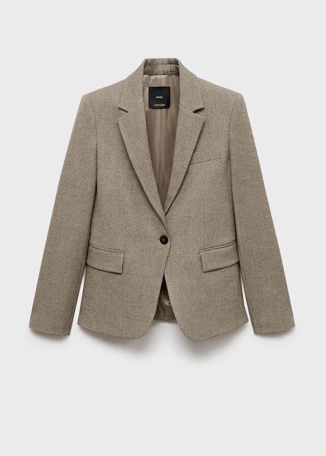 Blazer entallada micro pata de gallo.