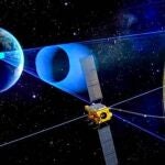Recreación del satélite de China Ludi. 