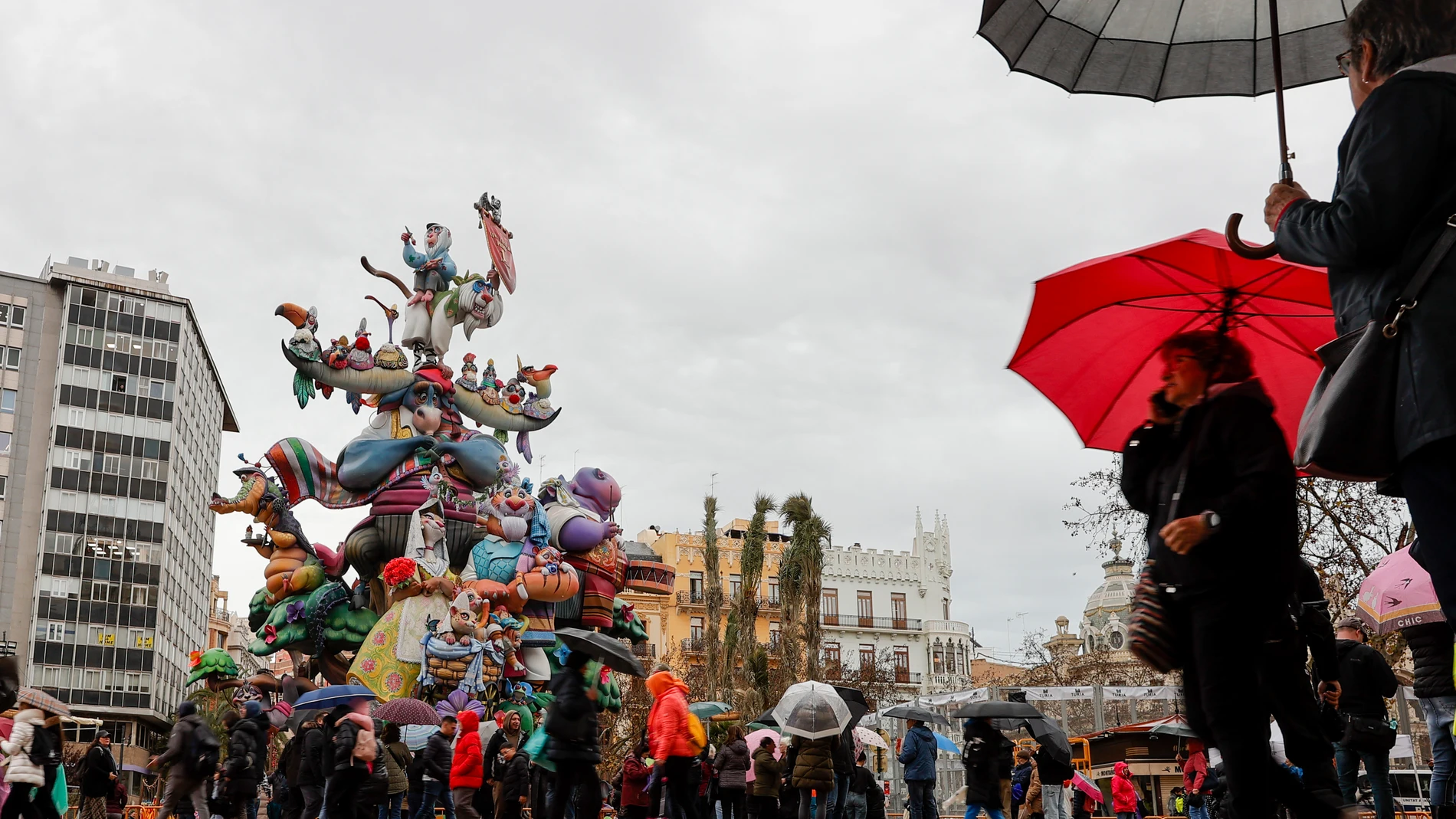 La lluvia ha reducido la afluencia de visitantes